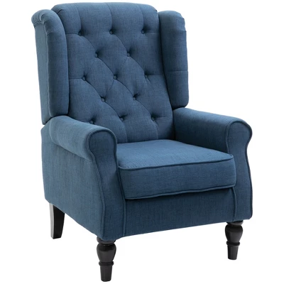 HOMCOM Button-Tufted Accent Chair With High Wingback, Rounded Cushioned Armrests And Thick Padded Seat 9 HOMCOM Button-Tufted Accent Chair With High Wingback, Rounded Cushioned Armrests And Thick Padded Seat - Image 9