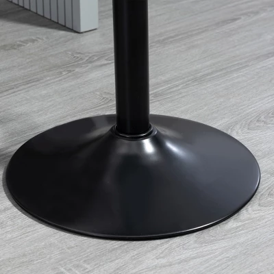 HOMCOM Adjustable Bar Stools Set Of 2, Velvet Counter Height Barstool, Upholstered Kitchen Stool With Swivel Seat, Steel Frame, Footrest For Kitchen Counter And Dining Room, Black 5 HOMCOM Adjustable Bar Stools Set Of 2, Velvet Counter Height Barstool, Upholstered Kitchen Stool With Swivel Seat, Steel Frame, Footrest For Kitchen Counter And Dining Room, Black - Image 5