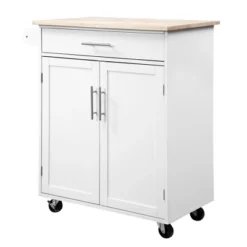 HOMCOM Kitchen Island Cart Rolling Trolley Cart With Drawer, Storage Cabinet & Towel Rack 9 HOMCOM Kitchen Island Cart Rolling Trolley Cart With Drawer, Storage Cabinet & Towel Rack -Homcom GUEST 0173900e e25e 44f9 80cf 300779f2fa55