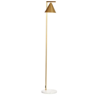 HOMCOM Modern Floor Lamps For Living Room Lighting, Adjustable Standing Lamp For Bedroom Lighting, Gold 3 HOMCOM Modern Floor Lamps For Living Room Lighting, Adjustable Standing Lamp For Bedroom Lighting, Gold - Image 3