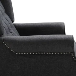 HOMCOM Fabric Upholstered Wingback Recliner, Tufted Back Linen Arm Chair With Footrest, Armrest, Padded Cushion, Dark Grey 9 HOMCOM Fabric Upholstered Wingback Recliner, Tufted Back Linen Arm Chair With Footrest, Armrest, Padded Cushion, Dark Grey -Homcom GUEST 027fa9c9 c272 470d 97a6 254c8d8daa05