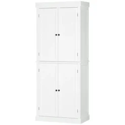 HOMCOM Freestanding Modern 4 Door Kitchen Pantry, Storage Cabinet Organizer With 6-Tier Shelves, And 4 Adjustable Shelves, White 7 HOMCOM Freestanding Modern 4 Door Kitchen Pantry, Storage Cabinet Organizer With 6-Tier Shelves, And 4 Adjustable Shelves, White -Homcom GUEST 03cc3f67 97fa 4fb0 9e2a c3c0571d70e3