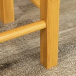 HOMCOM 3-Piece Drop-Leaf Breakfast Cart Table/Chair Set & Kitchen Island With Seating, Rolling Kitchen Cart On Wheels With 2 Storage Drawers, Brown -Homcom GUEST 08e81e0c 83c4 4bc2 b4dd b4bc6f2060ec