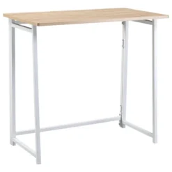 HOMCOM Writing Desk, 31.5" Folding Table For Small Space, Computer Desk With Metal Frame, Space-Saving Workstation For Home Office -Homcom GUEST 0907b204 f00e 465c 8183 adcf1aadc11a