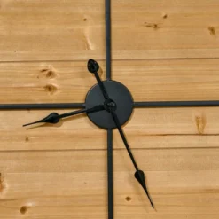 HOMCOM 36 Inch Large Wall Clock, Square Silent Non Ticking Metal Wood Farmhouse Roman Numeral Clocks Decor, Battery Operated, Black And Natural 8 HOMCOM 36 Inch Large Wall Clock, Square Silent Non Ticking Metal Wood Farmhouse Roman Numeral Clocks Decor, Battery Operated, Black And Natural -Homcom GUEST 0b265042 14c5 426c a654 3631726aea80