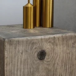 HOMCOM Decorative Side Table With Square Tabletop, Rustic Concrete End Table With Wood Grain Finish, For Indoors And Outdoors, Gray -Homcom GUEST 0c082231 ed5a 4a4d 881a b2ce918cab2e 1