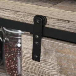 HOMCOM Freestanding Rustic Kitchen Buffet With Hutch, Pantry Storage Cabinet With Sliding Barn Door, Adjustable Shelf, Vintage Wood 9 HOMCOM Freestanding Rustic Kitchen Buffet With Hutch, Pantry Storage Cabinet With Sliding Barn Door, Adjustable Shelf, Vintage Wood -Homcom GUEST 0d351e75 91a3 44ef 860a 400d3a0dc6ab