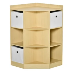 HOMCOM Wooden Kids Cabinet Freestanding Corner Storage Drawer Toys Clothes Books Organizer Dresser Children Bookcase Display Shelf Wardrobe For Bedroom With Anti-toppling Hardware Drawers 16 HOMCOM Wooden Kids Cabinet Freestanding Corner Storage Drawer Toys Clothes Books Organizer Dresser Children Bookcase Display Shelf Wardrobe For Bedroom With Anti-toppling Hardware Drawers -Homcom GUEST 0f201a54 ea39 4b30 9cb0 bb2bfdb37fae