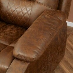 HOMCOM Overstuffed Manual Recliner Chair With Thick Sponge Padded Headrest And Armrest, And Rocking Function, Brown -Homcom GUEST 0f25c065 559f 404b 9d1d 63b064df3f92
