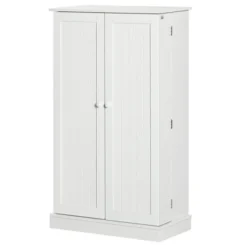 HOMCOM 41" Farmhouse Kitchen Pantry, Freestanding 2 Door Storage Cabinet With Adjustable Shelves For Living Room And Dinning Room,White -Homcom GUEST 119c955d 8665 447d a40e 8cb8b7be5aaa