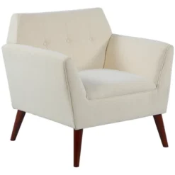 HOMCOM Traditional Living Room Chair, Armchair With Button Tufted Polygonal Straight Back, Single Sofa With Thick Padding -Homcom GUEST 126b29fd b9b4 4eb1 861a 8d7343397806