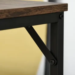 HOMCOM 5-Piece Industrial Dining Table Set, Bar Table & 4 Stools Set, Space Saving For Pub & Kitchen, Black/Brown 7 HOMCOM 5-Piece Industrial Dining Table Set, Bar Table & 4 Stools Set, Space Saving For Pub & Kitchen, Black/Brown -Homcom GUEST 12c196ee 0d2e 49f0 aeaf 49037f5fdef0