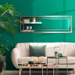 HOMCOM 59" X 20" Modern Full Length Mirror, Wall Mirror For Living Room, Bedroom, Silver/Gray