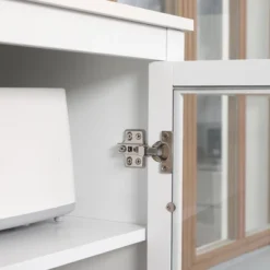 HOMCOM Freestanding Kitchen Pantry, 5-tier Storage Cabinet With Adjustable Shelves And 2 Glass Doors, White 8 HOMCOM Freestanding Kitchen Pantry, 5-tier Storage Cabinet With Adjustable Shelves And 2 Glass Doors, White -Homcom GUEST 155e2bb7 3754 42dc a234 a0d5c81fcd58