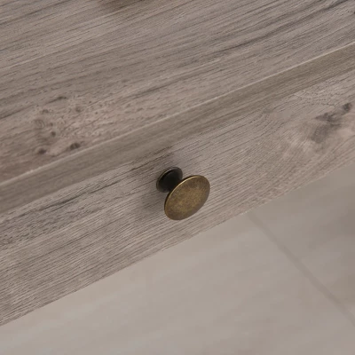 HOMCOM Computer Table Writing Desk With Hutch 3 Drawers, Open Cabinets, Top Shelf, Wide Tabletop, Cable Management, Gray 6 HOMCOM Computer Table Writing Desk With Hutch 3 Drawers, Open Cabinets, Top Shelf, Wide Tabletop, Cable Management, Gray - Image 6