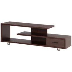 HOMCOM Modern TV Stand For TVs Up To 45", TV Cabinet With Storage Shelf And Drawer, Entertainment Center For Living Room Bedroom, Walnut -Homcom GUEST 1700225b d52a 4420 ae16 3b9fb36db80d