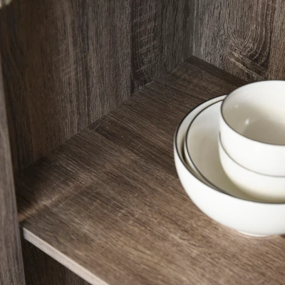 HOMCOM Freestanding Kitchen Pantry Storage With 2 Large Cabinets, 4 Shelves, Framed Glass Doors And Anti-Toppling Design 5 HOMCOM Freestanding Kitchen Pantry Storage With 2 Large Cabinets, 4 Shelves, Framed Glass Doors And Anti-Toppling Design - Image 5