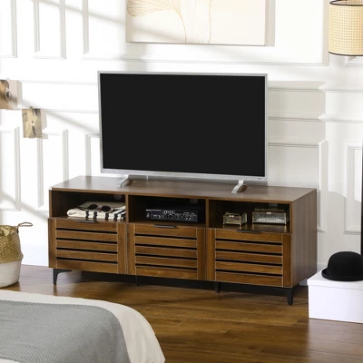 HOMCOM TV Cabinet Stand For TVs Up To 65", Entertainment Center With Drawer, Doors, And Storage Shelves For Living Room, Bedroom 1 HOMCOM TV Cabinet Stand For TVs Up To 65", Entertainment Center With Drawer, Doors, And Storage Shelves For Living Room, Bedroom