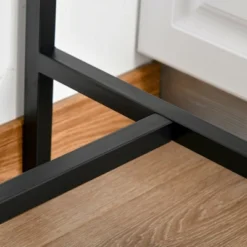 HOMCOM 3 Piece Industrial Dining Table Set, Counter Height Bar Table & Chairs Set For Small Space, Dining Room -Homcom GUEST 1f7bc8c2 91de 4985 8731 0c52d7e91b83