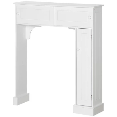 HOMCOM Freestanding Over The Toilet Bathroom Cabinet With Adjustable Shelves, Toilet Rack, Space Saver, Wooden Bathroom Storage Organizer 3 HOMCOM Freestanding Over The Toilet Bathroom Cabinet With Adjustable Shelves, Toilet Rack, Space Saver, Wooden Bathroom Storage Organizer - Image 3