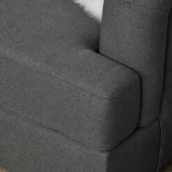 HOMCOM 3-Seater Sofa Couch, 71" Modern Linen Fabric Sofa With Rubber Wood Legs And Slatted Frame For Living Room, Bedroom And Apartment, Dark Gray -Homcom GUEST 22868835 ae32 44e4 97bb 45b2324c7a3f