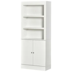 HOMCOM 72" Kitchen Buffet With Hutch, Kitchen Pantry Cupboard With 2 Door Cabinet, And 2 Adjustable Shelves, White 7 HOMCOM 72" Kitchen Buffet With Hutch, Kitchen Pantry Cupboard With 2 Door Cabinet, And 2 Adjustable Shelves, White -Homcom GUEST 23673a1e 6040 4b68 b819 993e1116b36d