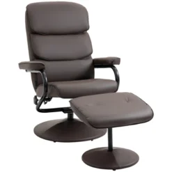 HOMCOM Recliner Chair With Ottoman, PU Leather Swivel High Back Armchair W/ Footrest Stool, 135° Adjustable Backrest And Thick Foam Padding For Home Office Or Living Room 13 HOMCOM Recliner Chair With Ottoman, PU Leather Swivel High Back Armchair W/ Footrest Stool, 135° Adjustable Backrest And Thick Foam Padding For Home Office Or Living Room -Homcom GUEST 24c9ad3b cc49 42dc 9835 9f00941cd295