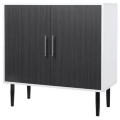 HOMCOM 2-Door Storage Cabinet With Adjustable Shelf, Free Standing Accent Sideboard And Buffet For Kitchen Or Hallway, Grey / White 7 HOMCOM 2-Door Storage Cabinet With Adjustable Shelf, Free Standing Accent Sideboard And Buffet For Kitchen Or Hallway, Grey / White -Homcom GUEST 2835f6f9 164f 44e6 97ef f0fafde40555