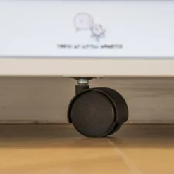 HOMCOM Kids Toy Chest With Cloth Drawers, Cabinet Storage Organizer Children Display Shelf For Toys, Clothes, Or Books For Bedroom With Wheels -Homcom GUEST 29ea2cde 99b2 4d92 bf45 c2967ed8cab0