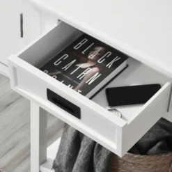 HOMCOM Console Table With 2 Storage Drawers And Open Shelf, Modern Sofa Table For Hallway, Living Room, Or Bedroom, White -Homcom GUEST 2b15fab5 1b01 4501 9798 dc5b289d2a2a