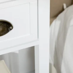 HOMCOM 2-Tier Side Table With Drawer, Narrow End Table With Bottom Shelf, For Living Room Or Bedroom, Set Of 2, White 8 HOMCOM 2-Tier Side Table With Drawer, Narrow End Table With Bottom Shelf, For Living Room Or Bedroom, Set Of 2, White -Homcom GUEST 2f7f3cca 99a0 46af 88f3 5f471bb4c375