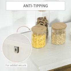 HOMCOM Kitchen Sideboard, Glass Door Buffet Cabinet, Accent Cupboard With Adjustable Storage Shelf For Living Room, Distressed White 9 HOMCOM Kitchen Sideboard, Glass Door Buffet Cabinet, Accent Cupboard With Adjustable Storage Shelf For Living Room, Distressed White -Homcom GUEST 32a803c3 e160 4a52 a249 6c49c4641c1c