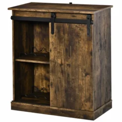 HOMCOM Industrial Sideboard Storage Cabinet, Serving Bar Buffet With Sliding Barn Door And 6-Bottle Wine Rack 9 HOMCOM Industrial Sideboard Storage Cabinet, Serving Bar Buffet With Sliding Barn Door And 6-Bottle Wine Rack -Homcom GUEST 36862958 f582 4cdb bca3 c6ea474c5d3f