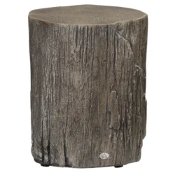 HOMCOM Tree Stump Stool, Decorative Side Table With Round Tabletop, Concrete End Table With Wood Grain Finish, For Indoors And Outdoors, Grey 7 HOMCOM Tree Stump Stool, Decorative Side Table With Round Tabletop, Concrete End Table With Wood Grain Finish, For Indoors And Outdoors, Grey -Homcom GUEST 3a5f5feb 34cb 4191 bfc2 dbe9ccd7d4c1