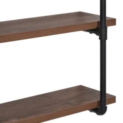 HOMCOM 3-Tier Industrial Pipe Shelves, Floating Wall Mounted Bookshelf, Metal Frame Display Rack For Living Room Or Bedroom, Rustic Brown 9 HOMCOM 3-Tier Industrial Pipe Shelves, Floating Wall Mounted Bookshelf, Metal Frame Display Rack For Living Room Or Bedroom, Rustic Brown -Homcom GUEST 3b2d9659 9140 44e4 b73c 2d051bcb189b