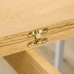 HOMCOM 31.5"/51" Resizing Space Saving Table With Easy To Clean Surface, Folding Dining Table, Small Kitchen Table, Wood Dining Table 4–6 People, Oak -Homcom GUEST 3cc0daa4 8e69 498e a281 c7df0c53cda6