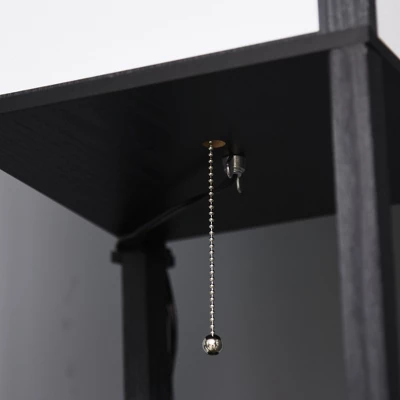 HOMCOM Modern Floor Lamp With Shelves & Dual Ambient Lighting, Tall Standing Lamp For Living Room, Bedroom, Fabric Lampshade, Black 5 HOMCOM Modern Floor Lamp With Shelves & Dual Ambient Lighting, Tall Standing Lamp For Living Room, Bedroom, Fabric Lampshade, Black - Image 5