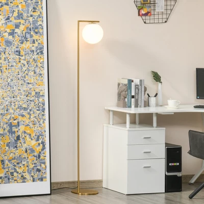 HOMCOM Metal Floor Lamp, Standing Light With 350° Adjustable Lampshade For Living Room, Bedroom, Office 2 HOMCOM Metal Floor Lamp, Standing Light With 350° Adjustable Lampshade For Living Room, Bedroom, Office - Image 2