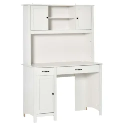 HOMCOM Computer Desk With Hutch, Home Office Workstation With Storage Shelves Drawers Cabinets -Homcom GUEST 45c8afa7 7a89 4964 a099 544a8934f1dc