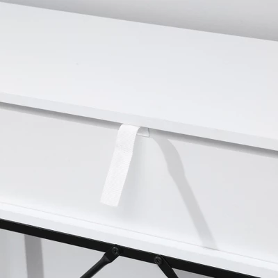 HOMCOM Modern Console Table With 2 Drawers And Open Shelf, Sofa Table For Entryway, Living Room And Hallway, White 4 HOMCOM Modern Console Table With 2 Drawers And Open Shelf, Sofa Table For Entryway, Living Room And Hallway, White - Image 4