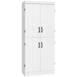 HOMCOM 70" 4-Door Kitchen Pantry, Freestanding Storage Cabinet, 6-tier Cupboard With Adjustable Shelves For Living Room -Homcom GUEST 47352d38 16bd 492d acfc a2145a53a570
