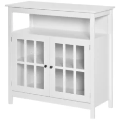 HOMCOM Kitchen Sideboard, Storage Buffet Cabinet With Open Shelf, Glass Door Cabinet And Adjustable Shelf For Living Room, White 7 HOMCOM Kitchen Sideboard, Storage Buffet Cabinet With Open Shelf, Glass Door Cabinet And Adjustable Shelf For Living Room, White -Homcom GUEST 4aeedec3 0b4f 4fe1 909e 283a1c03a0e1