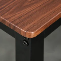 HOMCOM Industrial 4 Piece Dining Room Table Set With Bench Wooden Kitchen Table And Chairs W/ Storage Rack For Kitchen, Dinette, Black/Brown -Homcom GUEST 4e73d1e2 d27c 468a 96e8 b34ff4c588b4