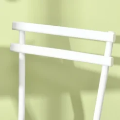 HOMCOM Bar Table And Chairs Set, 3 Piece Dining Table Set For 2 With Steel Frame And Footrest For Bar And Kitchen, White/Oak -Homcom GUEST 4edad713 b1a8 4c1c 83c7 76715c756501