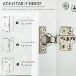HOMCOM Modern Sideboard, Serving Buffet Cabinet, Cupboard With Glass Doors, Drawers And Adjustable Shelves For Living Room, White 8 HOMCOM Modern Sideboard, Serving Buffet Cabinet, Cupboard With Glass Doors, Drawers And Adjustable Shelves For Living Room, White -Homcom GUEST 507e18c7 f1f8 48ac b5ce 1e3b9e2928cf