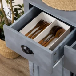 HOMCOM Sideboard Buffet Cabinet With Storage Drawers Adjustable Shelves Countertop Dining Room Cabinet Kitchen Buffet Living Room Furniture Gray -Homcom GUEST 537b75be bb9b 4a58 af2b 39c575e7a011