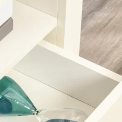 HOMCOM Corner TV Stand Up To 50", Entertainment Center TV Console Table With Drawers And Open Storage Compartment For Living Room, White -Homcom GUEST 544aaa23 90db 4f44 be1e 25ae117d7132