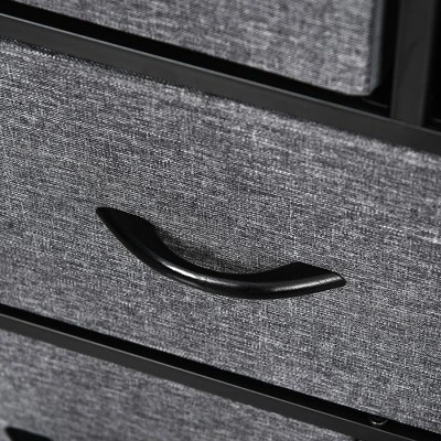 HOMCOM 8-Drawer Dresser, 3-Tier Fabric Chest Of Drawers, Storage Tower Organizer Unit With Steel Frame For Bedroom, Hallway 4 HOMCOM 8-Drawer Dresser, 3-Tier Fabric Chest Of Drawers, Storage Tower Organizer Unit With Steel Frame For Bedroom, Hallway - Image 4