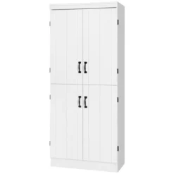 HOMCOM 70" 4-Door Kitchen Pantry, Freestanding Storage Cabinet, 6-tier Cupboard With Adjustable Shelves For Living Room -Homcom GUEST 55469613 1fea 408a 9cd5 1b805416a6f9