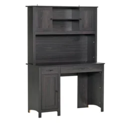HOMCOM Computer Desk With Hutch, Home Office Workstation With Storage Shelves Drawers Cabinets -Homcom GUEST 5581d1a1 11b4 48f2 97df ec115d165586